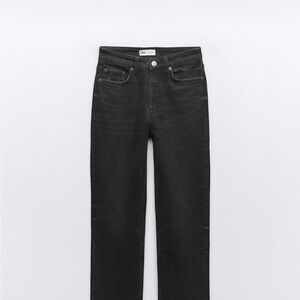 Zara Black Slim Jeans High-Rise Sturdy Denim